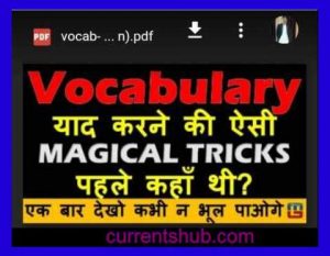 Vocabulary Magical Trick with Hindi and Pictures