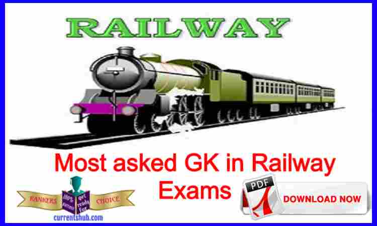 Most asked GK in Railway Exams