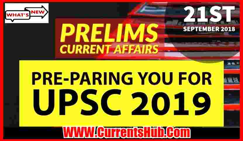CURRENT AFFAIRS UPSC PRELIMS 2019