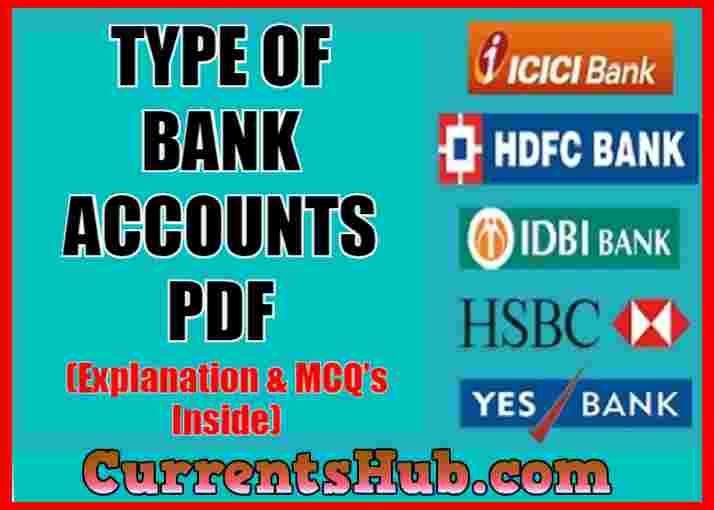 TYPE OF BANK ACCOUNTS PDF