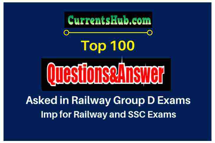 100 Important GA questions from Railway