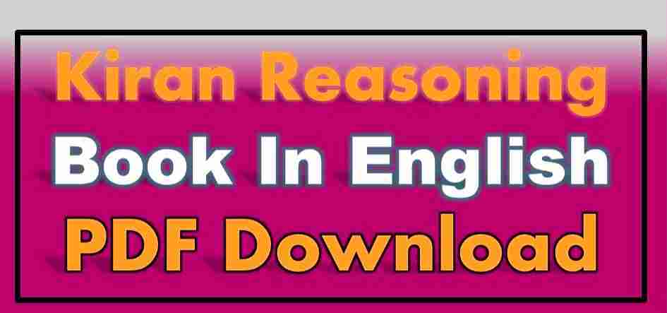 kiran reasoning book pdf in english
