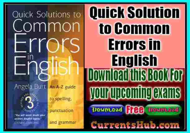 Quick Solution to Common Errors in English