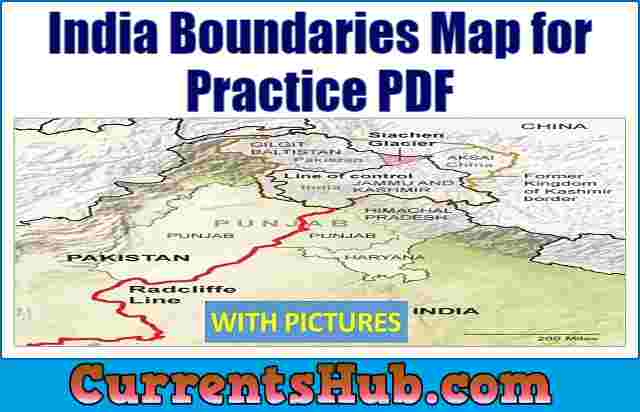 India Boundaries Map for Practice
