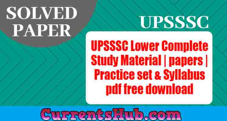 UPSSSC Lower Complete Study Material