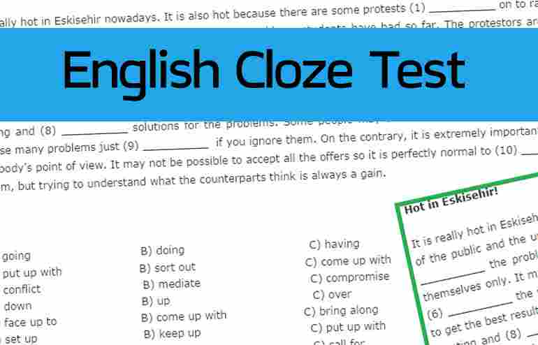 Cloze Test Questions and Answers for SSC CGL