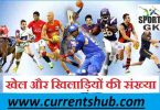 Number of Players in Sports in Hindi-खेल और खिलाडियों की संख्या