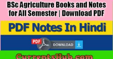 BSc Agriculture Books and Notes
