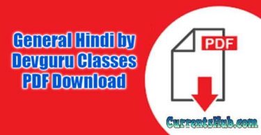 General Hindi by Devguru Classes PDF Download