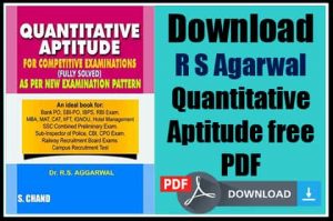 7th edition rs aggarwal quantitative aptitude book pdf