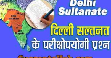 Delhi sultanate quiz in Hindi- Important questions on delhi sultanate in hindi
