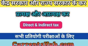 प्रत्यक्ष तथा परोक्ष कर Direct and Indirect Taxes in Hindi