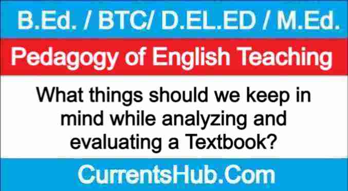 Analysing and evaluating a textbook
