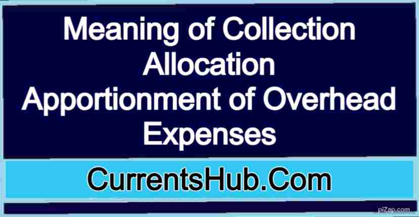 Meaning of Collection Allocation