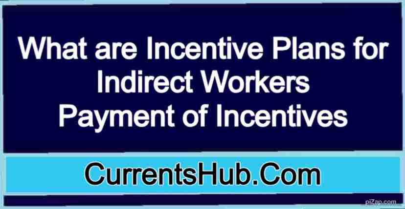 What are Incentive Plans for Indirect Workers